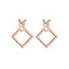 Minimal Geometric Hollow Rhinestone Stud Earrings Nhdp147176