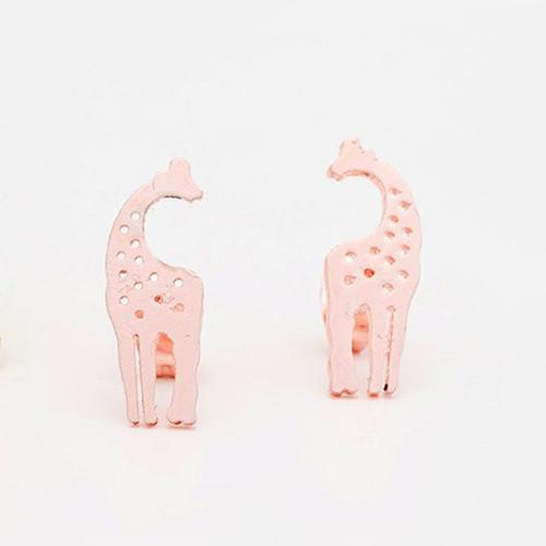 Cute Animal Pair Of Giraffe Alloy Earrings Nhcu152965