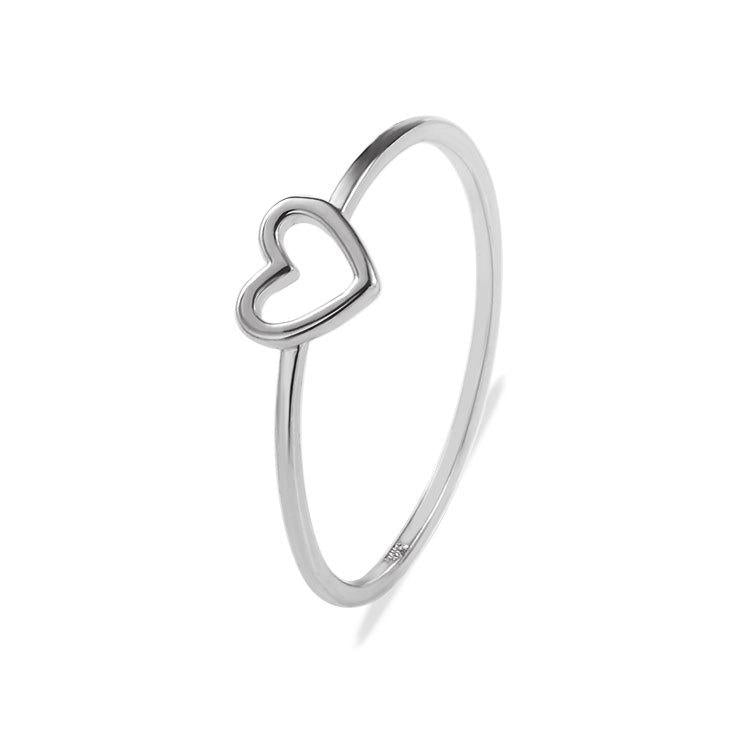 Womens Heart-shaped Electroplated Copper Rings Nhdp157510