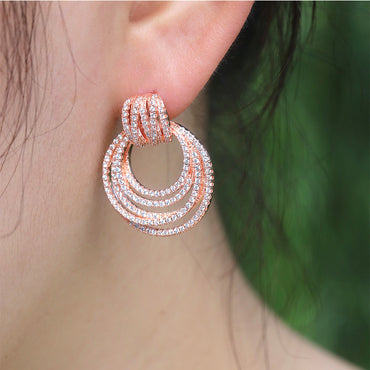 Fashion Multi-layer Circle Earrings Trend Ear Jewelry Wholesale