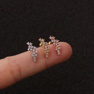 Exaggerated Flower Metal Earrings