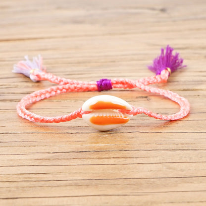 Fashion Tassel Hand-woven Multicolor Shell Bracelet