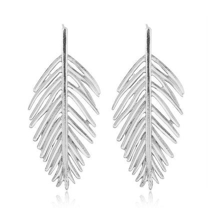 Metal Hollow Branches Leaves Leaves Exaggerated Earrings Yiwu Nihaojewelry Wholesale