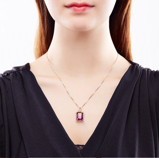 Simple Style Rectangle Copper Plating Artificial Gemstones Rings Necklace