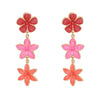 Fashion Retro Lilac Oil Drop Flower Earrings Three Earrings Personalized Earrings Wholesale Gooddiy