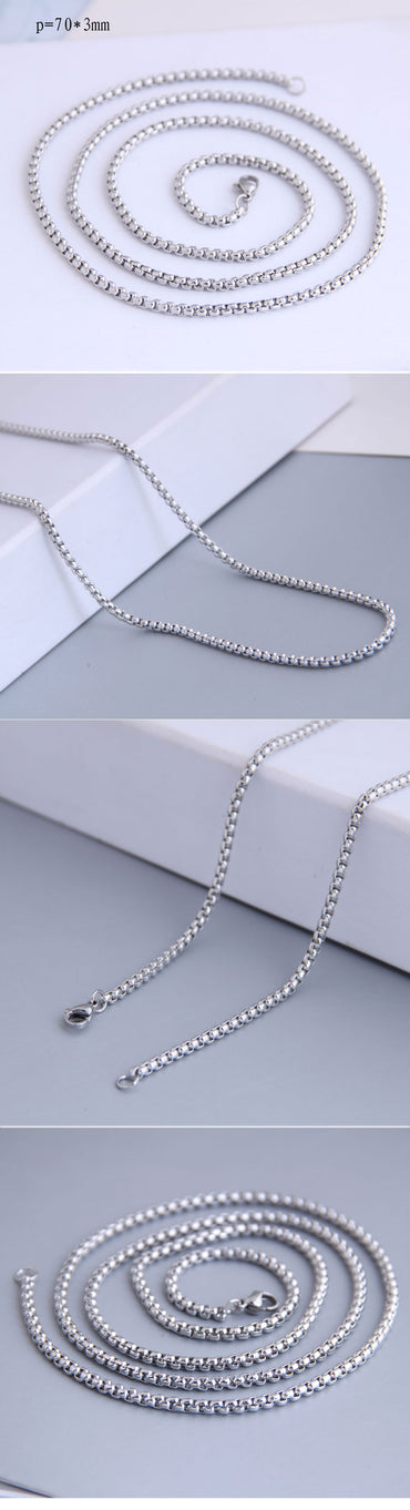 Fashion Stainless Steel Corn Chain Distribution Chain Men's Necklace Distribution Chain Wholesale Nihaojewelry