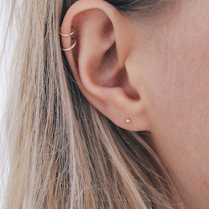 Hot Selling Stainless Steel Simple Spherical Ear Clip Earring For Women Wholesale