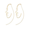 1 Pair Fashion Human Face Metal Plating Women's Drop Earrings