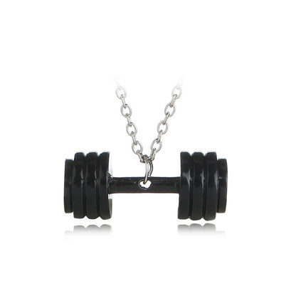 Hot Sale Fitness Master Necklace Men And Women Fun Fitness Sports Barbell Pendant Necklace Clavicle Chain Accessories Wholesale Nihaojewelry
