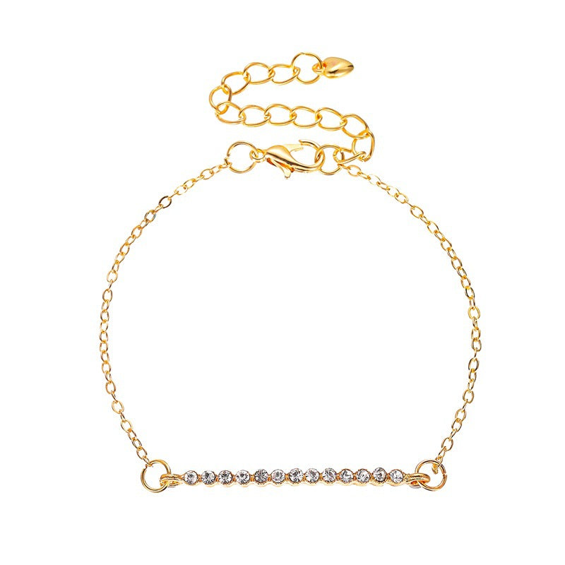 New Bracelet Simple Word Twist Diamond Bracelet Geometric 8 Word Pendant Bracelet Wholesale Nihaojewelry