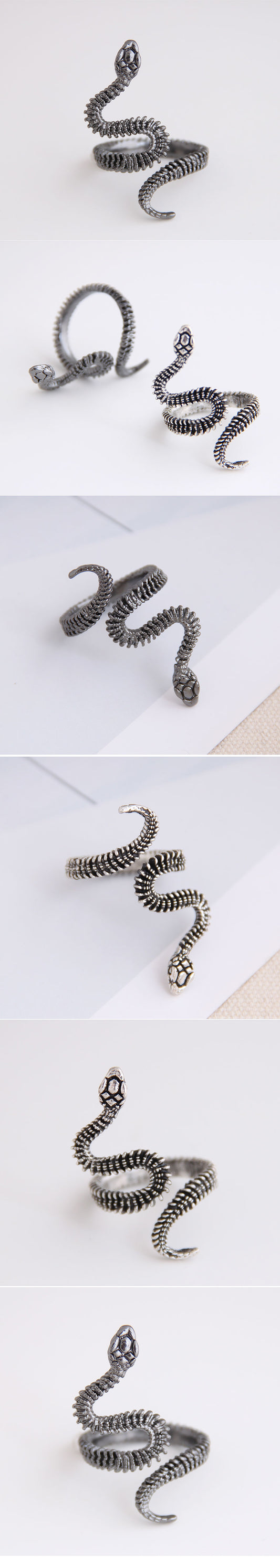 Fashion Metal Auspicious Snake Personality Exaggerated Opening Ring