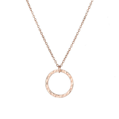 Fashion Simple Round Pendant 316lstainless Steel Necklace For Women