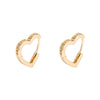 Fashion Brass Micro-inlaid Zircon Heart-shaped Earrings