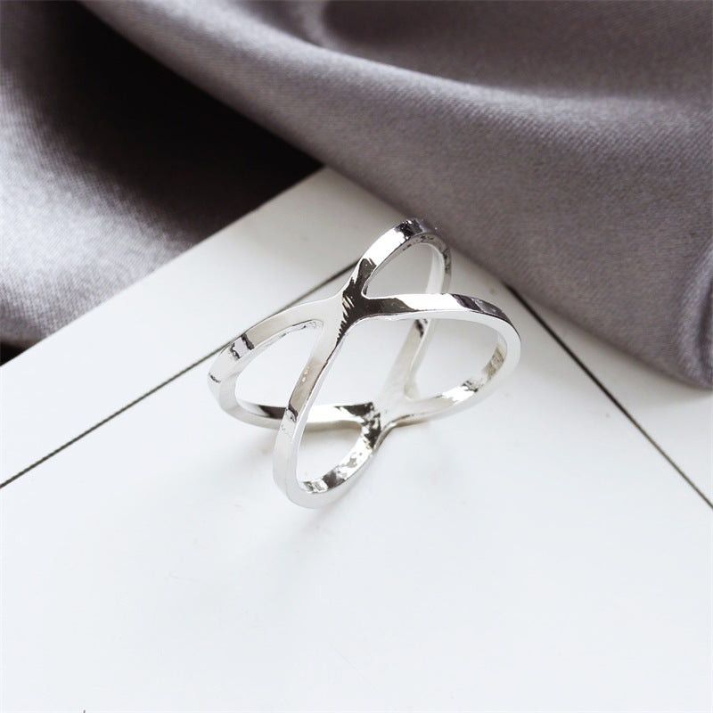 Cross Three-dimensional Hollow Ring Korean Jewelry Wholesale Women Index Finger Ring Wholesales Fashion