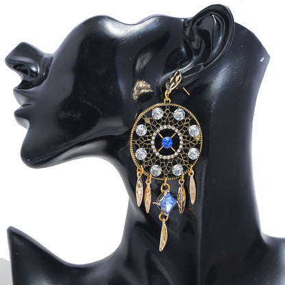 Bohemian Jewelry Geometric Long Diamond Tassel Earrings For Women Earrings