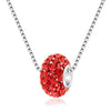 Fashion Full Rhinestone Big Hole Bead Diamond Ball Pendant Necklace