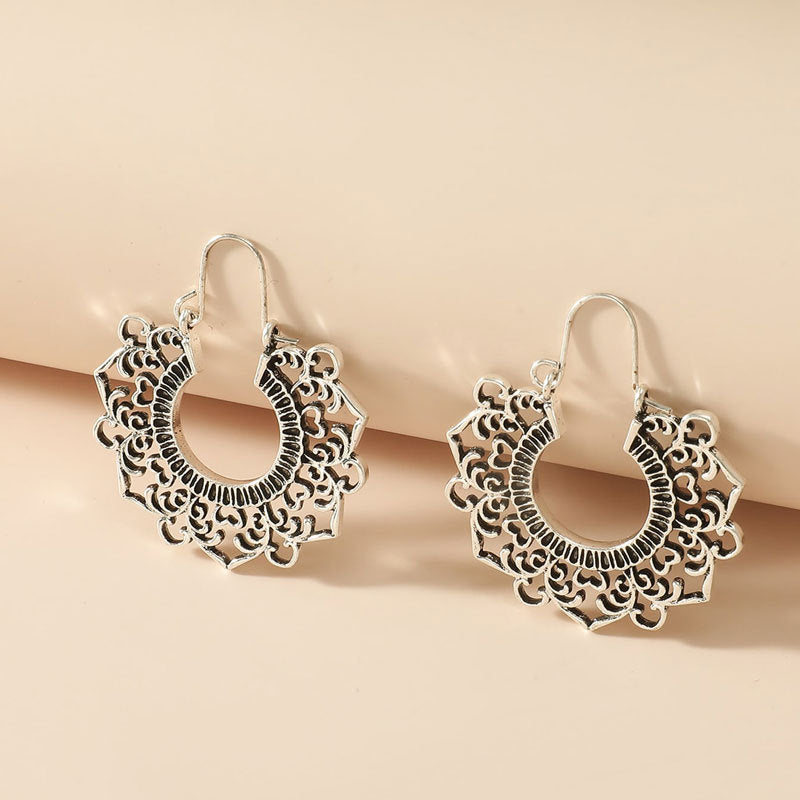 Wholesale Jewelry Retro Simple Hollow Geometric Earrings Nihaojewelry