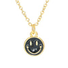 Wholesale Jewelry Smile Face Oil Drop Pendant Copper Necklace Gooddiy