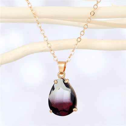 Fashion Irregular Water Drop Resin Pendant Necklace Wholesale Nihaojewelry