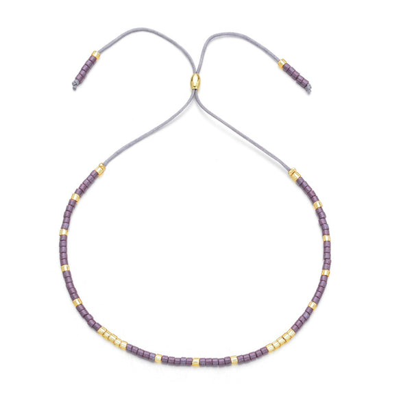 1 Piece Bohemian Geometric Glass Irregular Knitting Tassel Women's Bracelets