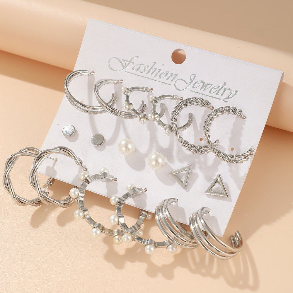 Novelty Plating Alloy Artificial Pearls Earrings