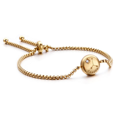 Stainless Steel Constellation Korean Style Adjustable Bracelet Jewelry Wholesale Nihaojewelry