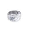 Simple Fashion Stainless Steel Half-pack Color Transparent Glass Ring Wholesale Gooddiy