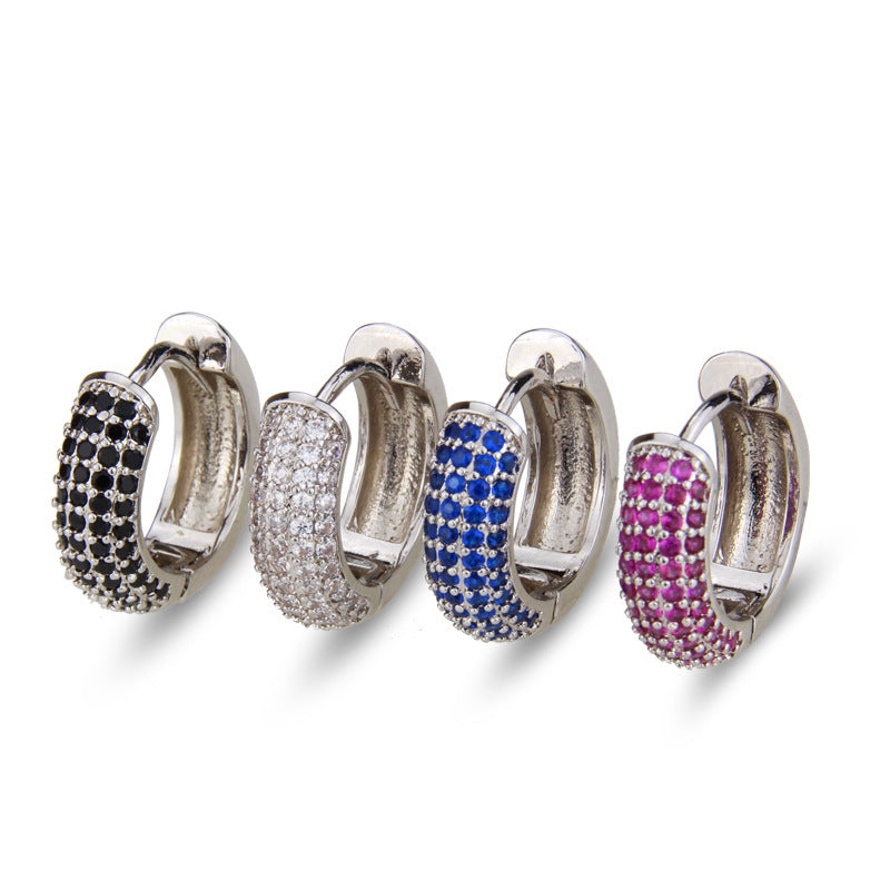 Fashion Simple Hot Sale Multi-color Zircon Earrings New Fashion Earrings Wholesale Nihaojewelry