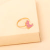 Cute Cartoon Dripping Oil Ring Combination Set Design Sense Flower Mushroom Boots Index Finger Joint Ring