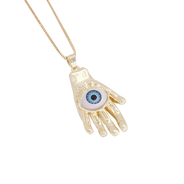European And American Cross-border Palm Love Demon Eye Pendant Personalized Necklace