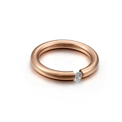 Japanese And Korean Jewelry Simple Jewelry Titanium Steel Couple Small Ring Personality Fashion Zirconium Diamond Ring Factory Custom Processing