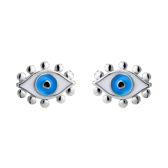Hecheng Ornament Dripping Oil Eye Stud Earrings European And American Style Personalized Women's Stud Earrings Ornament Accessories