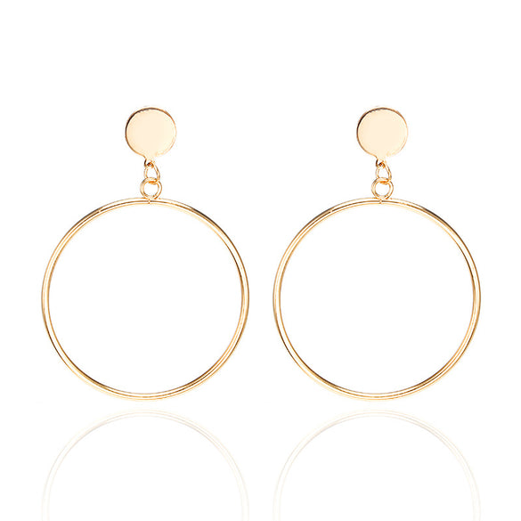 Simple Style Geometric Plating Alloy No Inlaid Earrings