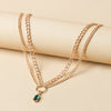Fashion Diamond Chain Double Layer Necklace
