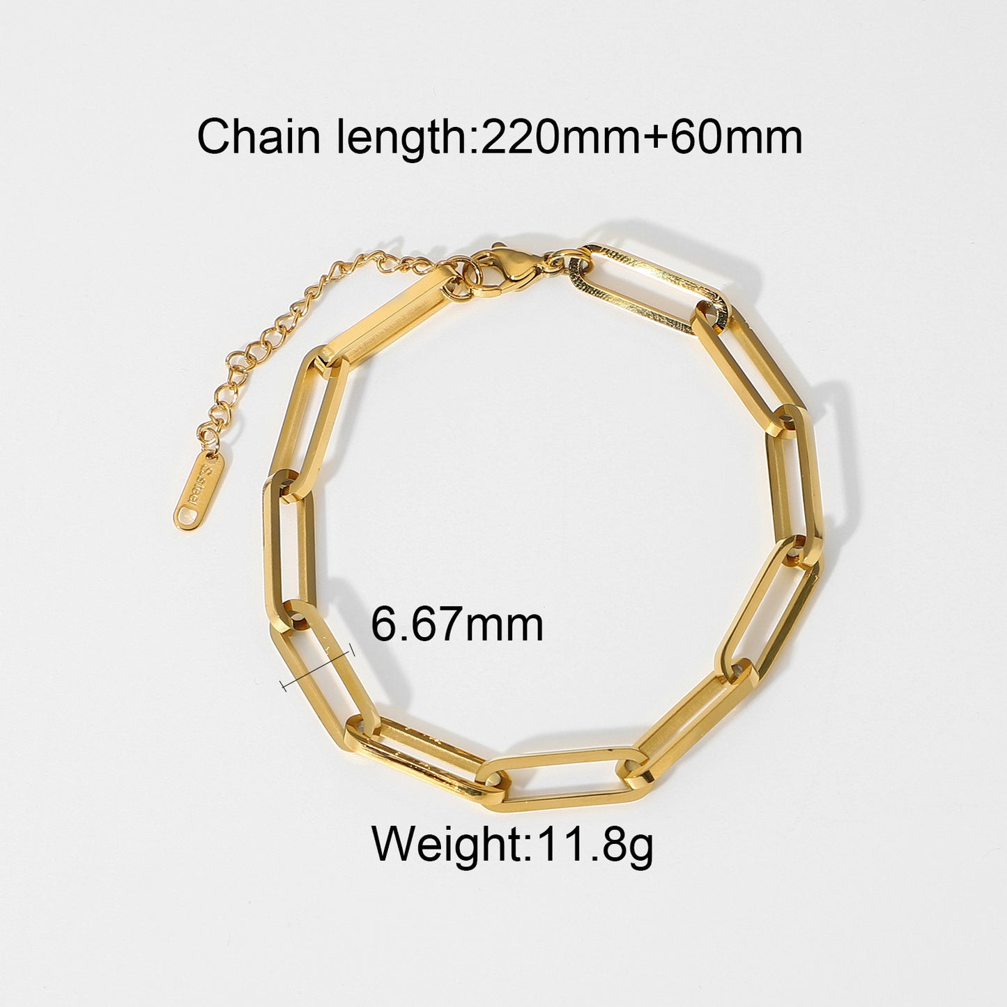 Fashion Stainless Steel Plating No Inlaid Gold Plated Bracelets