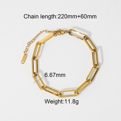 Fashion Stainless Steel Plating No Inlaid Gold Plated Bracelets
