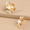 European And American Fashion Creative Butterfly C-shaped Flower Resin Earrings