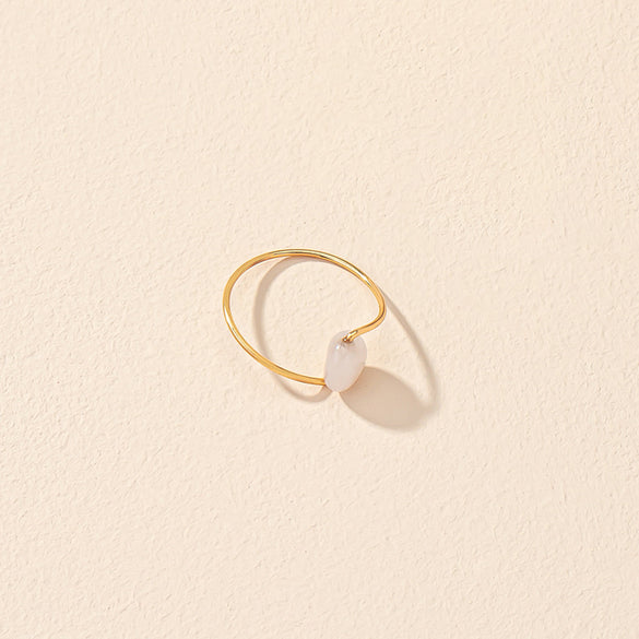Beads Ring Female Niche Simple Retro Stone Ring Couple Ring