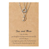 New Hollow Sun Moon And Star Pendent Card Alloy Necklace