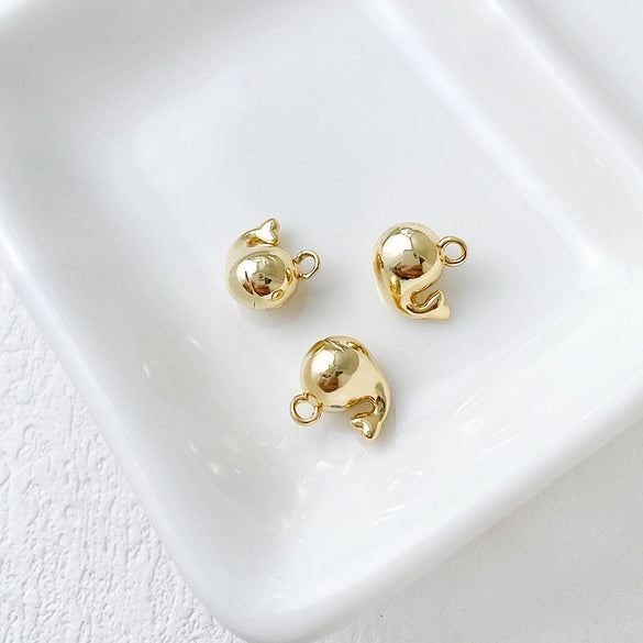 14K Gold-Plated Color Retention Gold Plated Marine Small Creature Pendant DIY Handmade Ornament Bracelet Necklace Earrings Accessories