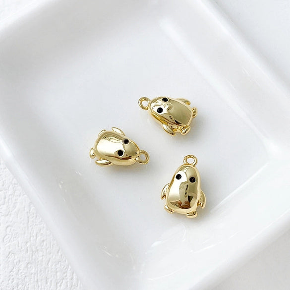 14K Gold-Plated Color Retention Gold Plated Marine Small Creature Pendant DIY Handmade Ornament Bracelet Necklace Earrings Accessories