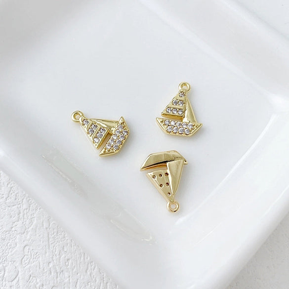 14K Gold-Plated Color Retention Gold Plated Marine Small Creature Pendant DIY Handmade Ornament Bracelet Necklace Earrings Accessories