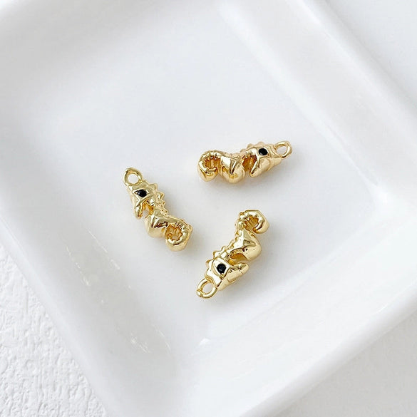 14K Gold-Plated Color Retention Gold Plated Marine Small Creature Pendant DIY Handmade Ornament Bracelet Necklace Earrings Accessories