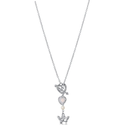 Fashion Hollow Heart-shaped Pearl Clavicle Chain Alloy Necklace