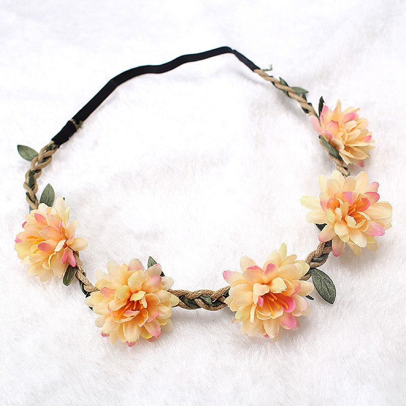 Simulation Small Daisy Flower Headband Chrysanthemum Wedding Accessories