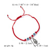 Fashion New Butterfly Turtle Owl Palm Blue Eye Evil Braided Adjustable Alloy Bracelet