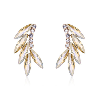 Vintage Style Baroque Style Fashion Wings Alloy Crystal Rhinestones Ear Studs