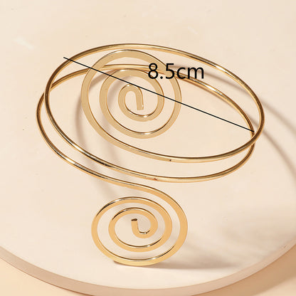 Fashion Multi-layer Glossy Notes Bracelet Spiral Alloy Armband