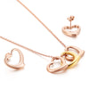 Wholesale Fashion Heart Titanium Steel