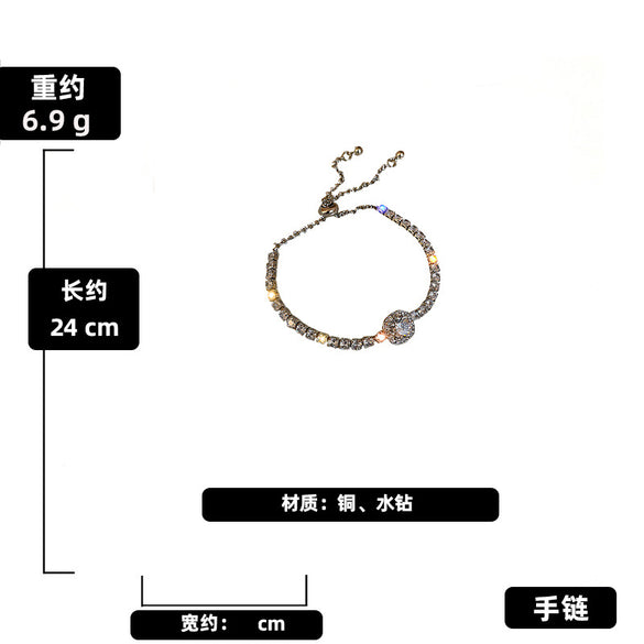 Fashion Geometric Rhinestone Artificial Gemstones Women's Bracelets